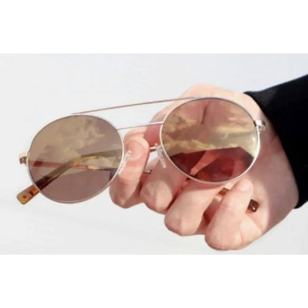 Sean John SJOS504 Round Aviator Sunglasses In Matte Gold New W/Out Tag